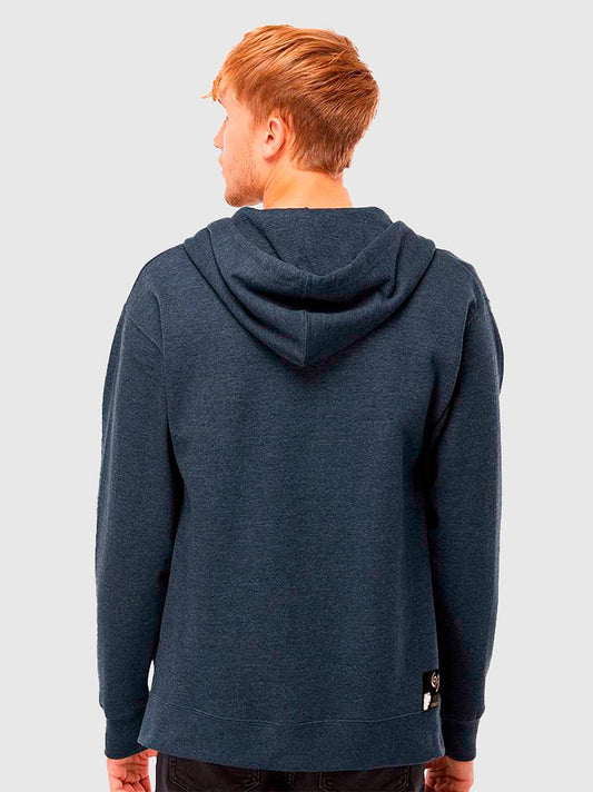 Polerón Capucha y Cierre Azul