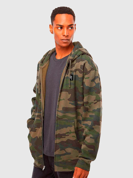 Polerón Camo Capucha y Cierre