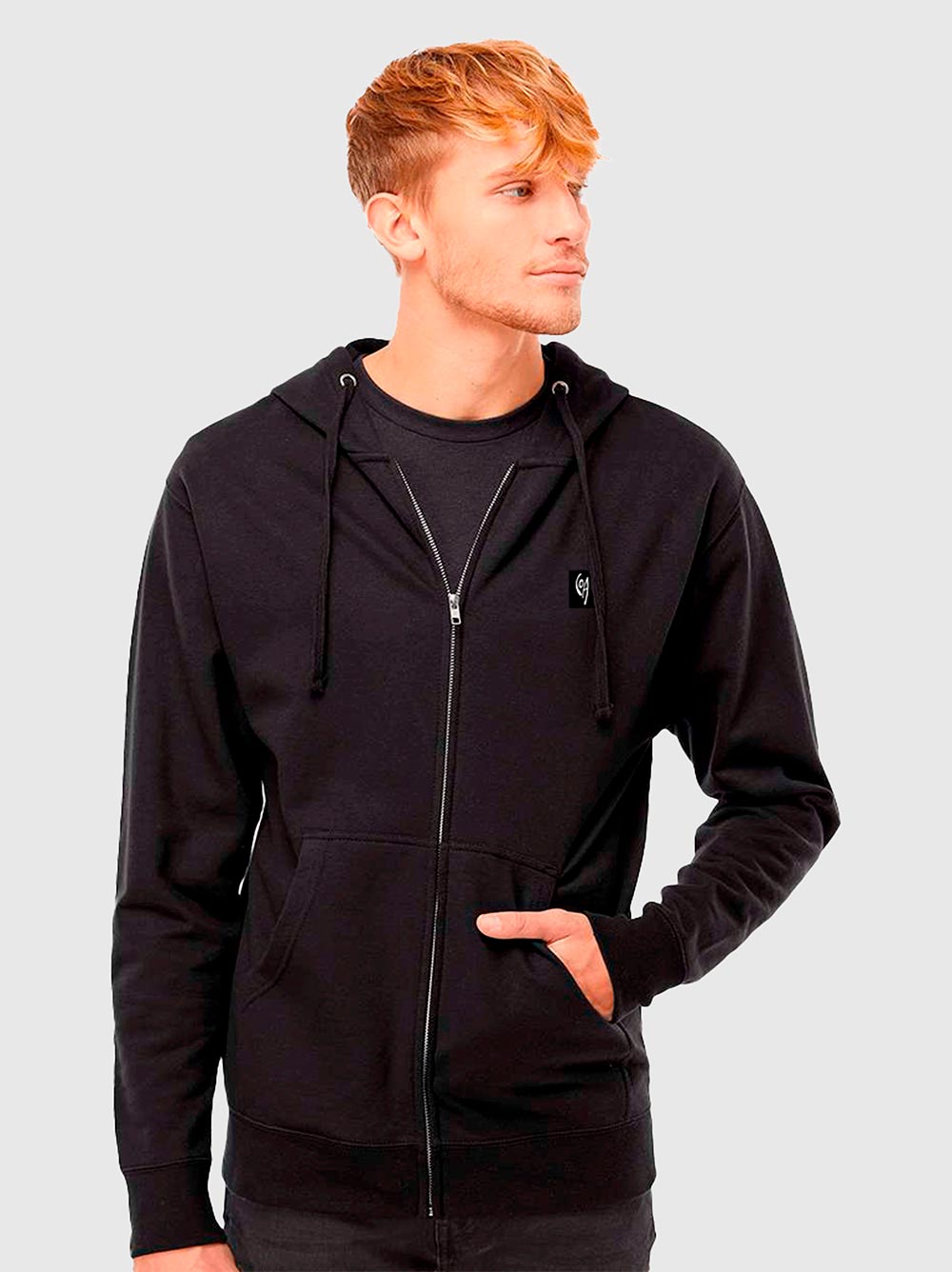 Polerón Capucha con Cierre Black