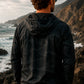 Cortaviento COA color camuflado negro, chaqueta liviana para surf y outdoor — vista trasera