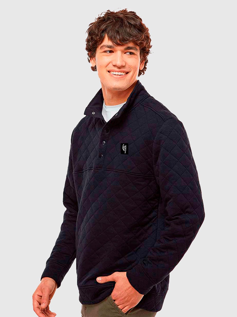 Polerón Rombos - Negro